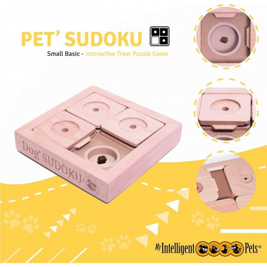 Sudoku Small Expert - Interaktives Katzen- und Hundespielzeug aus Holz Intelligentes Spielzeug für Hunde und Katzen Sudoku Small Expert - Interaktives Katzen- und Hundespielzeug aus Holz Intelligentes Spielzeug für Hunde und Katzen