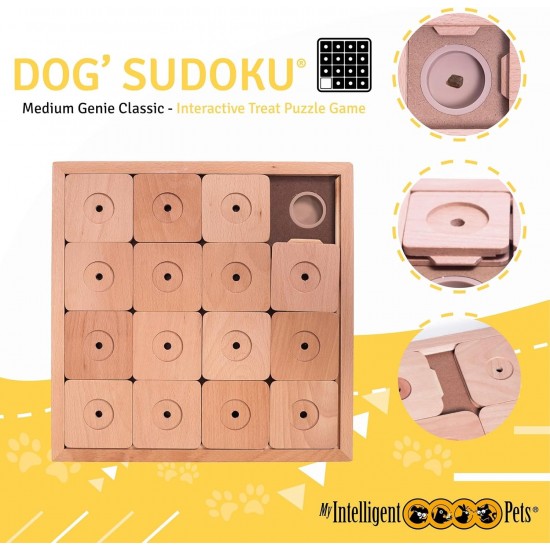 Sudoku Small Expert - Interaktives Katzen- und Hundespielzeug aus Holz Intelligentes Spielzeug für Hunde und Katzen Sudoku Small Expert - Interaktives Katzen- und Hundespielzeug aus Holz Intelligentes Spielzeug für Hunde und Katzen