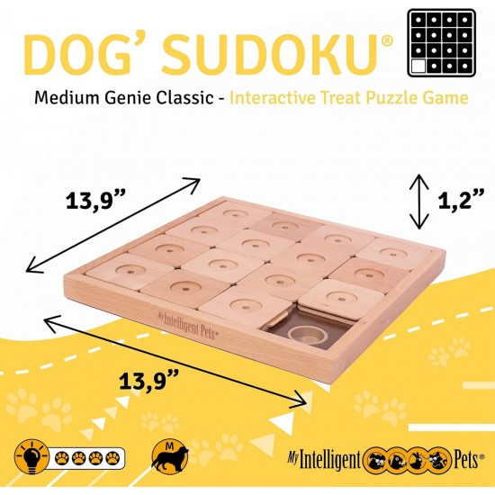 Sudoku Small Expert - Interaktives Katzen- und Hundespielzeug aus Holz Intelligentes Spielzeug für Hunde und Katzen Sudoku Small Expert - Interaktives Katzen- und Hundespielzeug aus Holz Intelligentes Spielzeug für Hunde und Katzen
