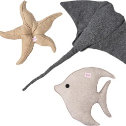 THE LICKER STORE DTY1004A-L-3SET Cancun Large Coast Reef Fish Chenille Squeaky Dog Toy Set, Multi-Colour, Set of 3 THE LICKER STORE DTY1004A-L-3SET Cancun Large Coast Reef Fish Chenille Squeaky Dog Toy Set, Multi-Colour, Set of 3