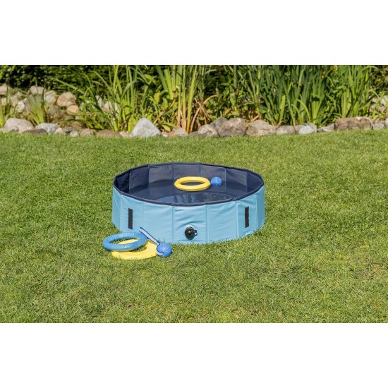 TRIXIE 39480 Dog Pool, Diameter 70 x 12 cm, Petrol / Grey TRIXIE 39480 Dog Pool, Diameter 70 x 12 cm, Petrol / Grey