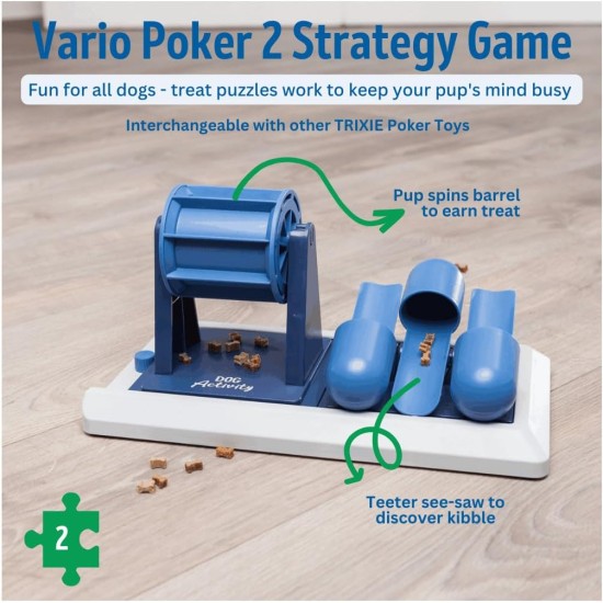 TRIXIE Dog Toy Intelligence Dog Activity Strategy Game "Gamble Box" - Sophisticated Intelligence Toy for Dogs for Business, 15 x 15 cm - 32011 TRIXIE Dog Toy Intelligence Dog Activity Strategy Game "Gamble Box" - Sophisticated Intelligence Toy for Dogs for Business, 15 x 15 cm - 32011