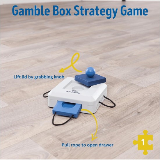 TRIXIE Dog Toy Intelligence Dog Activity Strategy Game "Gamble Box" - Sophisticated Intelligence Toy for Dogs for Business, 15 x 15 cm - 32011 TRIXIE Dog Toy Intelligence Dog Activity Strategy Game "Gamble Box" - Sophisticated Intelligence Toy for Dogs for Business, 15 x 15 cm - 32011