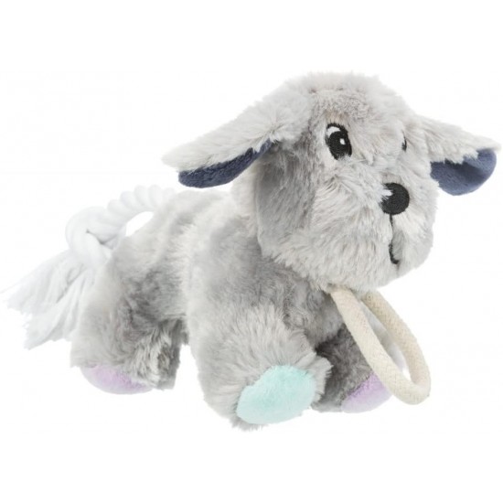 TRIXIE Dog Toy Junior Plush Dog with Rope - Soft Plush Toy Dog for Puppies and Small Dogs - Robust Tug & Fetch Toy with Rope, 24 cm - 36160 TRIXIE Dog Toy Junior Plush Dog with Rope - Soft Plush Toy Dog for Puppies and Small Dogs - Robust Tug & Fetch Toy with Rope, 24 cm - 36160