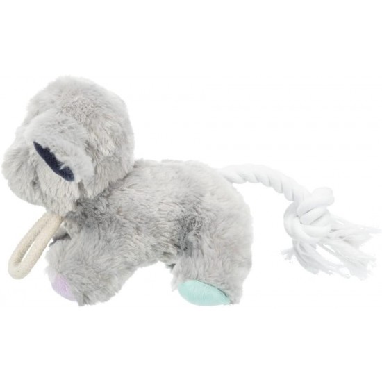 TRIXIE Dog Toy Junior Plush Dog with Rope - Soft Plush Toy Dog for Puppies and Small Dogs - Robust Tug & Fetch Toy with Rope, 24 cm - 36160 TRIXIE Dog Toy Junior Plush Dog with Rope - Soft Plush Toy Dog for Puppies and Small Dogs - Robust Tug & Fetch Toy with Rope, 24 cm - 36160