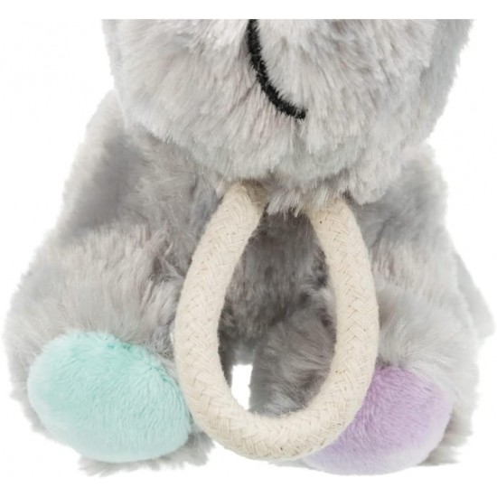TRIXIE Dog Toy Junior Plush Dog with Rope - Soft Plush Toy Dog for Puppies and Small Dogs - Robust Tug & Fetch Toy with Rope, 24 cm - 36160 TRIXIE Dog Toy Junior Plush Dog with Rope - Soft Plush Toy Dog for Puppies and Small Dogs - Robust Tug & Fetch Toy with Rope, 24 cm - 36160