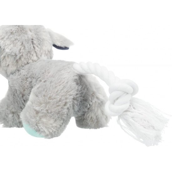 TRIXIE Dog Toy Junior Plush Dog with Rope - Soft Plush Toy Dog for Puppies and Small Dogs - Robust Tug & Fetch Toy with Rope, 24 cm - 36160 TRIXIE Dog Toy Junior Plush Dog with Rope - Soft Plush Toy Dog for Puppies and Small Dogs - Robust Tug & Fetch Toy with Rope, 24 cm - 36160
