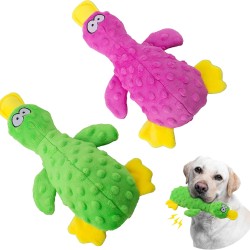 Topnique Duck Squeaky Toy for Dogs, 2 Packs, Durable Plush Toy for Large Dogs, Interactive Play, Durable, Soft and Crinkle Toy, Ideal for Small to Large Dogs (Purple & Green) Topnique Duck Squeaky Toy for Dogs, 2 Packs, Durable Plush Toy for Large Dogs, Interactive Play, Durable, Soft and Crinkle Toy, Ideal for Small to Large Dogs (Purple & Green)
