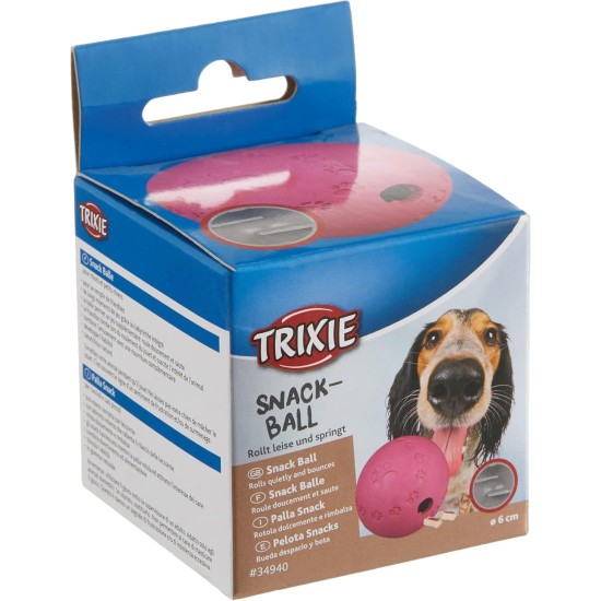 Trixie Activity Toy for Dogs, Snack Ball made of Natural Rubber in Assorted Colours, 7 cm Trixie Activity Toy for Dogs, Snack Ball made of Natural Rubber in Assorted Colours, 7 cm