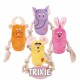 Trixie Animals with Rope Squeaker Plush Assorted Colours Trixie Animals with Rope Squeaker Plush Assorted Colours