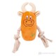 Trixie Animals with Rope Squeaker Plush Assorted Colours Trixie Animals with Rope Squeaker Plush Assorted Colours