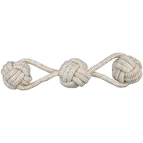 Trixie Denta Fun Playing Rope with Three Woven in Balls for Dog, 37 x 8 cm, Pack of 4