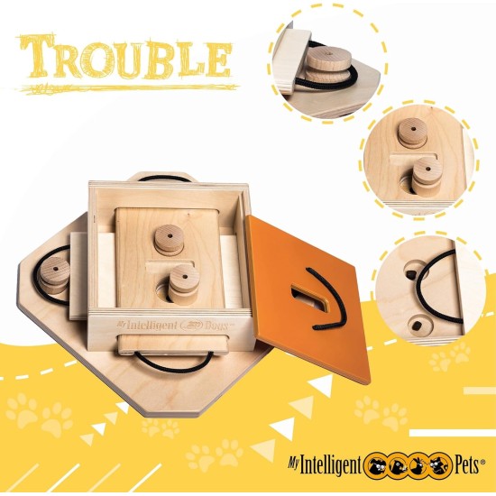 Trouble - My Intelligent Dogs Interaktives Hundespielzeug aus Holz Intelligentes Spielzeug für Hunde Trouble - My Intelligent Dogs Interaktives Hundespielzeug aus Holz Intelligentes Spielzeug für Hunde