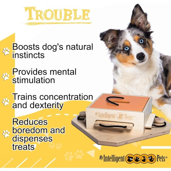 Trouble - My Intelligent Dogs Interaktives Hundespielzeug aus Holz Intelligentes Spielzeug für Hunde Trouble - My Intelligent Dogs Interaktives Hundespielzeug aus Holz Intelligentes Spielzeug für Hunde