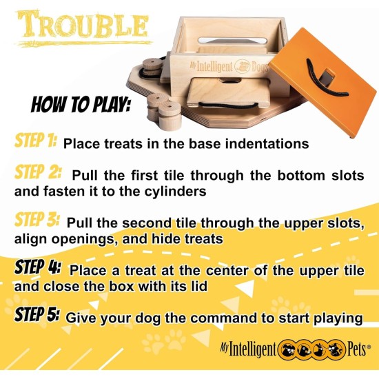 Trouble - My Intelligent Dogs Interaktives Hundespielzeug aus Holz Intelligentes Spielzeug für Hunde Trouble - My Intelligent Dogs Interaktives Hundespielzeug aus Holz Intelligentes Spielzeug für Hunde