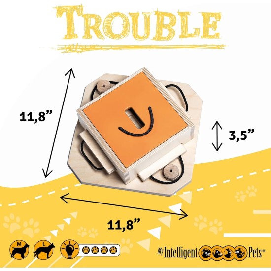 Trouble - My Intelligent Dogs Interaktives Hundespielzeug aus Holz Intelligentes Spielzeug für Hunde Trouble - My Intelligent Dogs Interaktives Hundespielzeug aus Holz Intelligentes Spielzeug für Hunde