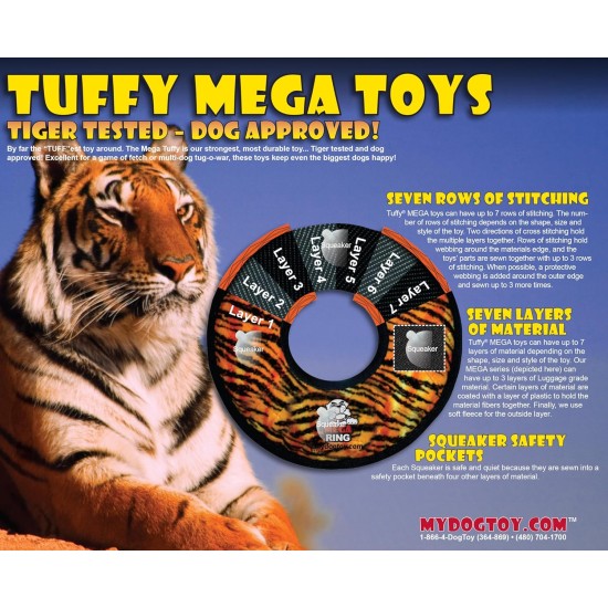 Tuffy 's Mega Odd Ball Chain Link Dog Toy Tuffy 's Mega Odd Ball Chain Link Dog Toy