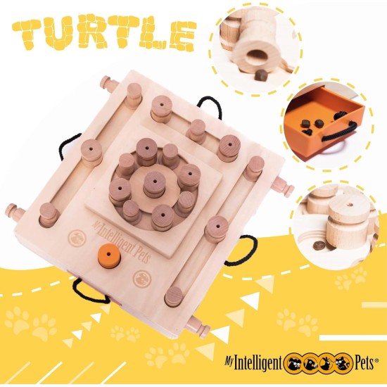 Turtle - My Intelligent Dogs Interaktives Hundespielzeug aus Holz Hundespielzeug für Hunde Hundespielzeug kleine und große Hunde Hunde Spielzeug Turtle - My Intelligent Dogs Interaktives Hundespielzeug aus Holz Hundespielzeug für Hunde Hundespielzeug kleine und große Hunde Hunde Spielzeug