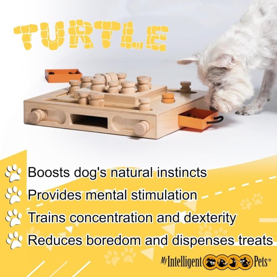 Turtle - My Intelligent Dogs Interaktives Hundespielzeug aus Holz Hundespielzeug für Hunde Hundespielzeug kleine und große Hunde Hunde Spielzeug Turtle - My Intelligent Dogs Interaktives Hundespielzeug aus Holz Hundespielzeug für Hunde Hundespielzeug kleine und große Hunde Hunde Spielzeug