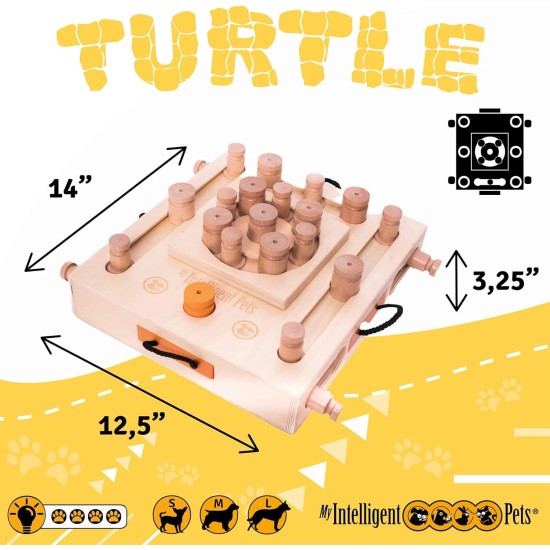Turtle - My Intelligent Dogs Interaktives Hundespielzeug aus Holz Hundespielzeug für Hunde Hundespielzeug kleine und große Hunde Hunde Spielzeug Turtle - My Intelligent Dogs Interaktives Hundespielzeug aus Holz Hundespielzeug für Hunde Hundespielzeug kleine und große Hunde Hunde Spielzeug