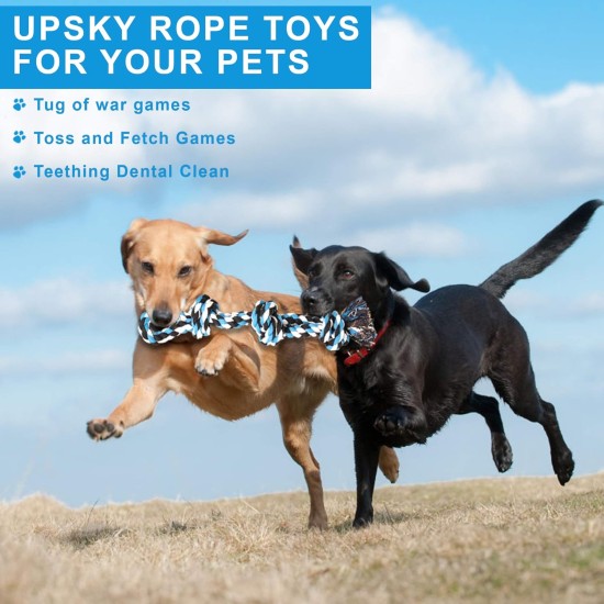 UPSKY 2 Pack Puppy Teeth Grinding Toys, Almost Indestructible, Teeth Cleaning Products, Prevents Boredom and Relieves Stress UPSKY 2 Pack Puppy Teeth Grinding Toys, Almost Indestructible, Teeth Cleaning Products, Prevents Boredom and Relieves Stress