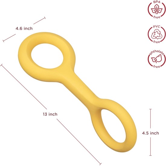 Ubbi Interactive Kibbler Dispensing Dog Toy, for Medium to Large Dog Breeds, Durable Natural Rubber, Yellow Ubbi Interactive Kibbler Dispensing Dog Toy, for Medium to Large Dog Breeds, Durable Natural Rubber, Yellow