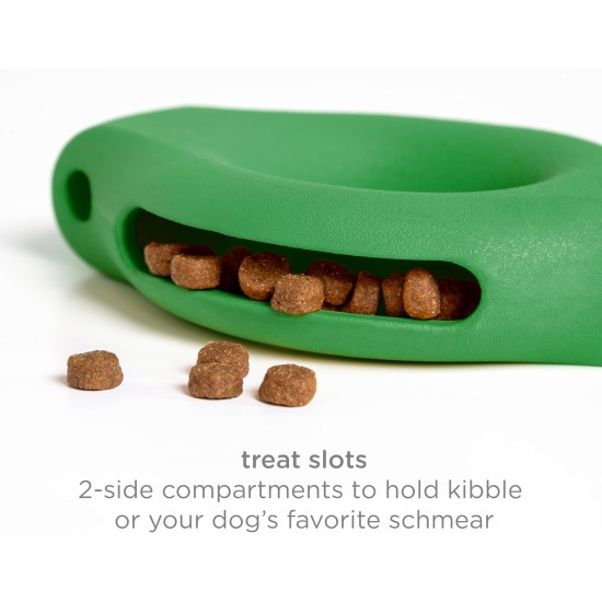 Ubbi Interactive Kibbler Dispensing Dog Toy, for Medium to Large Dog Breeds, Durable Natural Rubber, Yellow Ubbi Interactive Kibbler Dispensing Dog Toy, for Medium to Large Dog Breeds, Durable Natural Rubber, Yellow