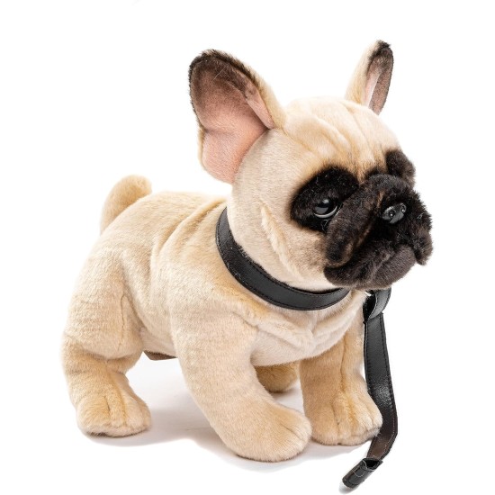 Uni-Toys - French Bulldog (Beige) with Lead - 27 cm (Length) - Plush Dog, Great Dane Pet - Plush Toy, Cuddly Toy Uni-Toys - French Bulldog (Beige) with Lead - 27 cm (Length) - Plush Dog, Great Dane Pet - Plush Toy, Cuddly Toy