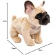 Uni-Toys - French Bulldog (Beige) with Lead - 27 cm (Length) - Plush Dog, Great Dane Pet - Plush Toy, Cuddly Toy Uni-Toys - French Bulldog (Beige) with Lead - 27 cm (Length) - Plush Dog, Great Dane Pet - Plush Toy, Cuddly Toy