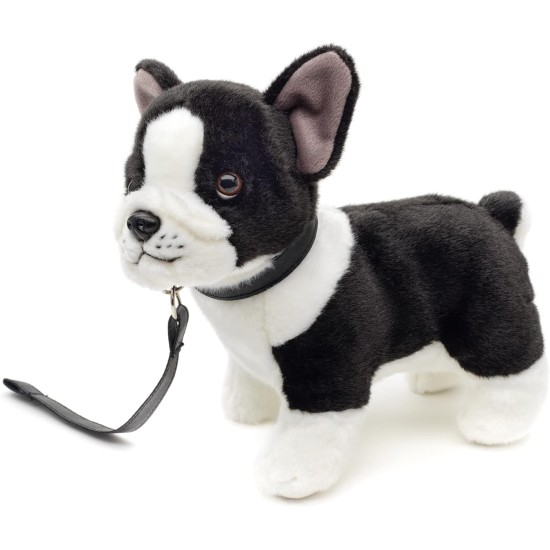 Uni-Toys - French Bulldog (Beige) with Lead - 27 cm (Length) - Plush Dog, Great Dane Pet - Plush Toy, Cuddly Toy Uni-Toys - French Bulldog (Beige) with Lead - 27 cm (Length) - Plush Dog, Great Dane Pet - Plush Toy, Cuddly Toy