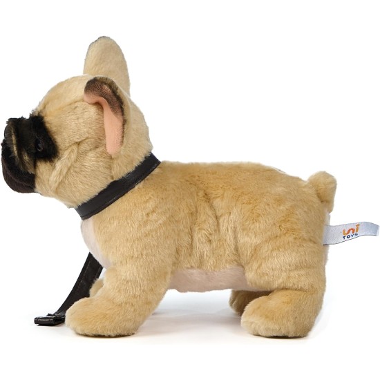 Uni-Toys - French Bulldog (Beige) with Lead - 27 cm (Length) - Plush Dog, Great Dane Pet - Plush Toy, Cuddly Toy Uni-Toys - French Bulldog (Beige) with Lead - 27 cm (Length) - Plush Dog, Great Dane Pet - Plush Toy, Cuddly Toy