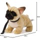 Uni-Toys - French Bulldog (Beige) with Lead - 27 cm (Length) - Plush Dog, Great Dane Pet - Plush Toy, Cuddly Toy Uni-Toys - French Bulldog (Beige) with Lead - 27 cm (Length) - Plush Dog, Great Dane Pet - Plush Toy, Cuddly Toy
