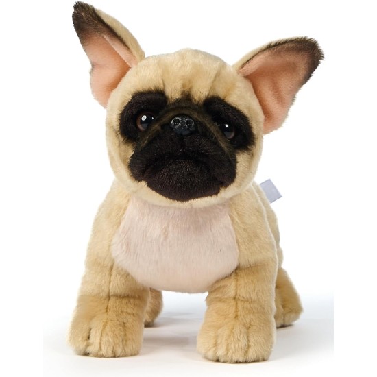 Uni-Toys - French Bulldog (Beige) with Lead - 27 cm (Length) - Plush Dog, Great Dane Pet - Plush Toy, Cuddly Toy Uni-Toys - French Bulldog (Beige) with Lead - 27 cm (Length) - Plush Dog, Great Dane Pet - Plush Toy, Cuddly Toy