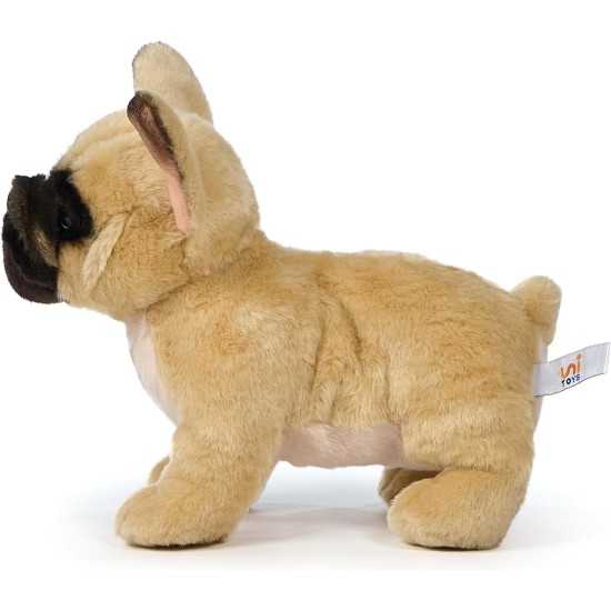 Uni-Toys - French Bulldog (Beige) with Lead - 27 cm (Length) - Plush Dog, Great Dane Pet - Plush Toy, Cuddly Toy Uni-Toys - French Bulldog (Beige) with Lead - 27 cm (Length) - Plush Dog, Great Dane Pet - Plush Toy, Cuddly Toy