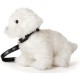 Uni-Toys - Maltese (with lead) - 26 cm (length) - plush dog, pet - plush toy, cuddly toy Uni-Toys - Maltese (with lead) - 26 cm (length) - plush dog, pet - plush toy, cuddly toy