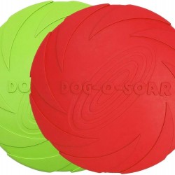 Vivifying Dog Frisbee, Set of 2, 18-cm Dog Frisbee Made of Natural Rubber for Land and Water Vivifying Dog Frisbee, Set of 2, 18-cm Dog Frisbee Made of Natural Rubber for Land and Water