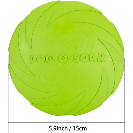 Vivifying Dog Frisbee, Set of 2, 18-cm Dog Frisbee Made of Natural Rubber for Land and Water Vivifying Dog Frisbee, Set of 2, 18-cm Dog Frisbee Made of Natural Rubber for Land and Water