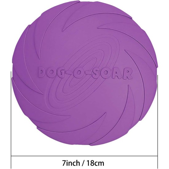 Vivifying Dog Frisbee, Set of 2, 18-cm Dog Frisbee Made of Natural Rubber for Land and Water Vivifying Dog Frisbee, Set of 2, 18-cm Dog Frisbee Made of Natural Rubber for Land and Water