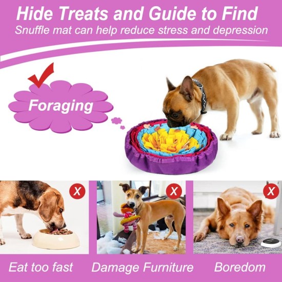 Vivifying Sniffing Rug for Dogs, Interactive Sniffing Rug Dog, Washable Intelligence Toy for Small and Medium Dogs (Pink/Yellow) Vivifying Sniffing Rug for Dogs, Interactive Sniffing Rug Dog, Washable Intelligence Toy for Small and Medium Dogs (Pink/Yellow)