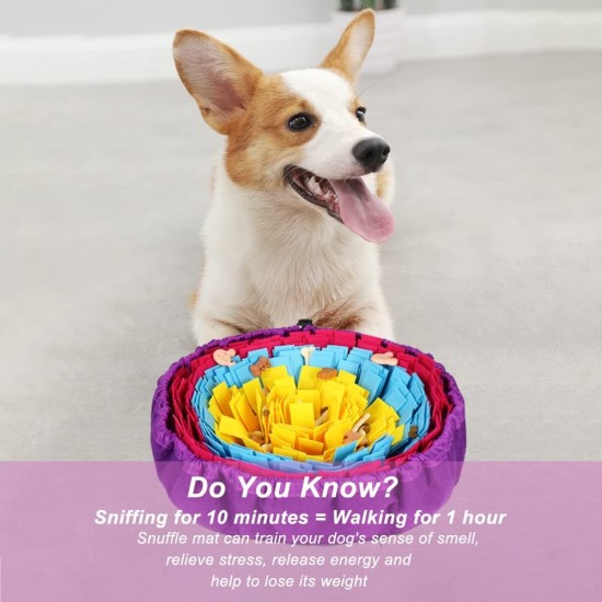 Vivifying Sniffing Rug for Dogs, Interactive Sniffing Rug Dog, Washable Intelligence Toy for Small and Medium Dogs (Pink/Yellow) Vivifying Sniffing Rug for Dogs, Interactive Sniffing Rug Dog, Washable Intelligence Toy for Small and Medium Dogs (Pink/Yellow)
