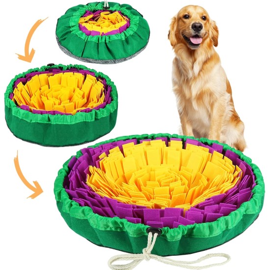 Vivifying Sniffing Rug for Dogs, Interactive Sniffing Rug Dog, Washable Intelligence Toy for Small and Medium Dogs (Pink/Yellow) Vivifying Sniffing Rug for Dogs, Interactive Sniffing Rug Dog, Washable Intelligence Toy for Small and Medium Dogs (Pink/Yellow)