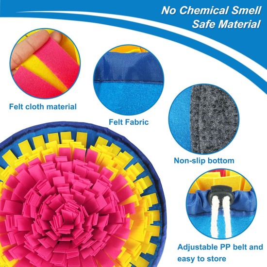 Vivifying Sniffing Rug for Dogs, Interactive Sniffing Rug Dog, Washable Intelligence Toy for Small and Medium Dogs (Pink/Yellow) Vivifying Sniffing Rug for Dogs, Interactive Sniffing Rug Dog, Washable Intelligence Toy for Small and Medium Dogs (Pink/Yellow)