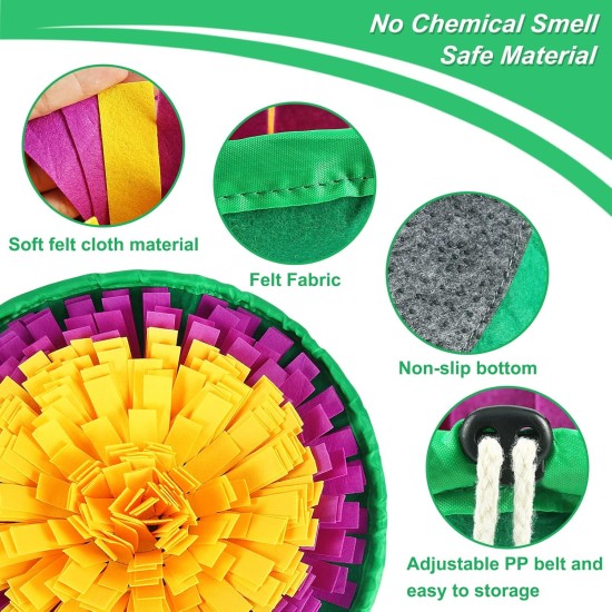 Vivifying Sniffing Rug for Dogs, Interactive Sniffing Rug Dog, Washable Intelligence Toy for Small and Medium Dogs (Pink/Yellow) Vivifying Sniffing Rug for Dogs, Interactive Sniffing Rug Dog, Washable Intelligence Toy for Small and Medium Dogs (Pink/Yellow)