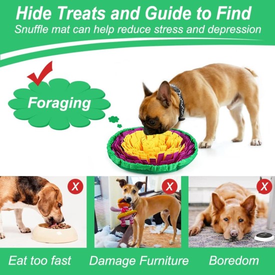 Vivifying Sniffing Rug for Dogs, Interactive Sniffing Rug Dog, Washable Intelligence Toy for Small and Medium Dogs (Pink/Yellow) Vivifying Sniffing Rug for Dogs, Interactive Sniffing Rug Dog, Washable Intelligence Toy for Small and Medium Dogs (Pink/Yellow)
