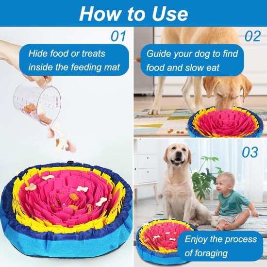 Vivifying Sniffing Rug for Dogs, Interactive Sniffing Rug Dog, Washable Intelligence Toy for Small and Medium Dogs (Pink/Yellow) Vivifying Sniffing Rug for Dogs, Interactive Sniffing Rug Dog, Washable Intelligence Toy for Small and Medium Dogs (Pink/Yellow)