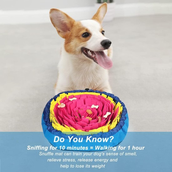 Vivifying Sniffing Rug for Dogs, Interactive Sniffing Rug Dog, Washable Intelligence Toy for Small and Medium Dogs (Pink/Yellow) Vivifying Sniffing Rug for Dogs, Interactive Sniffing Rug Dog, Washable Intelligence Toy for Small and Medium Dogs (Pink/Yellow)