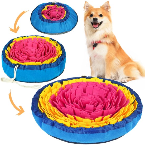 Vivifying Sniffing Rug for Dogs, Interactive Sniffing Rug Dog, Washable Intelligence Toy for Small and Medium Dogs (Pink/Yellow) Vivifying Sniffing Rug for Dogs, Interactive Sniffing Rug Dog, Washable Intelligence Toy for Small and Medium Dogs (Pink/Yellow)