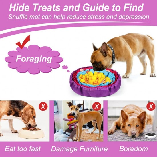 Vivifying Snuffle Rug for Dogs, Durable Dog Toy Large Dogs, Washable Interactive Toy, Sniffing Rug for Large Dogs and Puppies (Yellow/Purple) Vivifying Snuffle Rug for Dogs, Durable Dog Toy Large Dogs, Washable Interactive Toy, Sniffing Rug for Large Dogs and Puppies (Yellow/Purple)