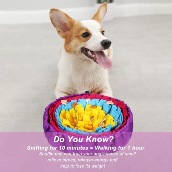 Vivifying Snuffle Rug for Dogs, Durable Dog Toy Large Dogs, Washable Interactive Toy, Sniffing Rug for Large Dogs and Puppies (Yellow/Purple) Vivifying Snuffle Rug for Dogs, Durable Dog Toy Large Dogs, Washable Interactive Toy, Sniffing Rug for Large Dogs and Puppies (Yellow/Purple)