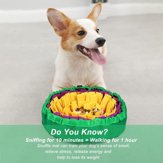 Vivifying Snuffle Rug for Dogs, Durable Dog Toy Large Dogs, Washable Interactive Toy, Sniffing Rug for Large Dogs and Puppies (Yellow/Purple) Vivifying Snuffle Rug for Dogs, Durable Dog Toy Large Dogs, Washable Interactive Toy, Sniffing Rug for Large Dogs and Puppies (Yellow/Purple)